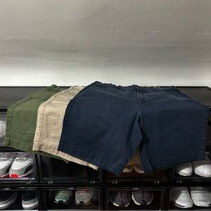 🔥: J. Crew Factory • Bundle (3) • Green/Navy/Khaki • Chino • Shorts • 32W